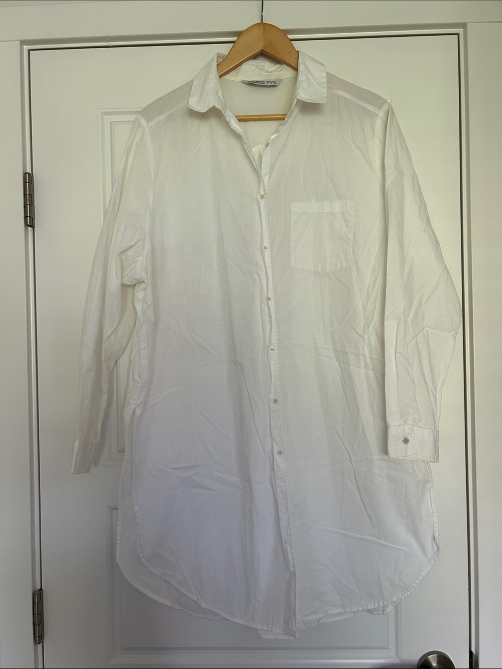 Classic White Button-Up Shirt - Long Sleeve